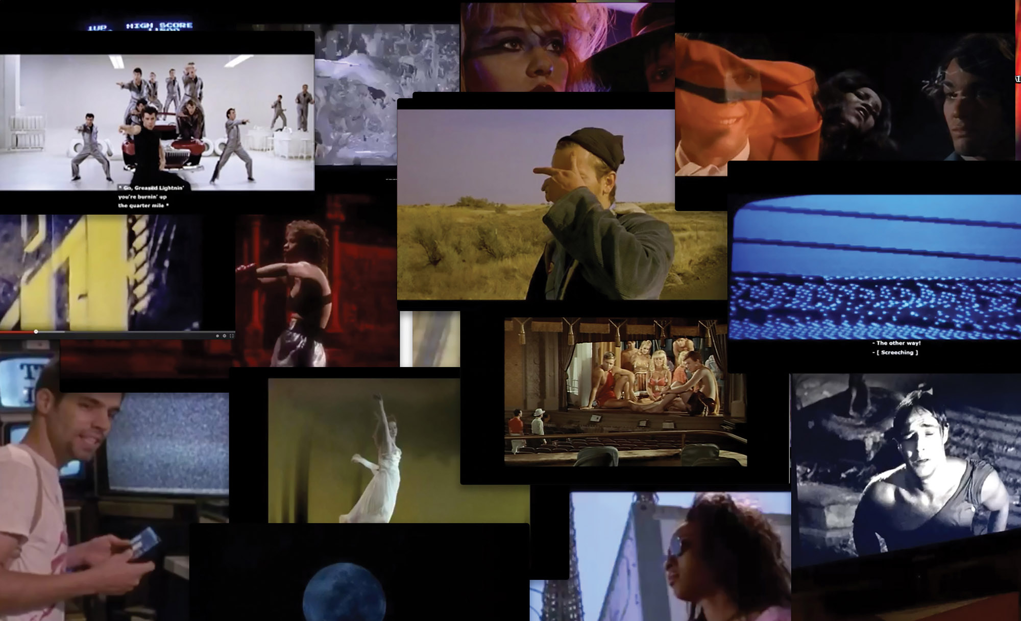 a collage of film stills. 