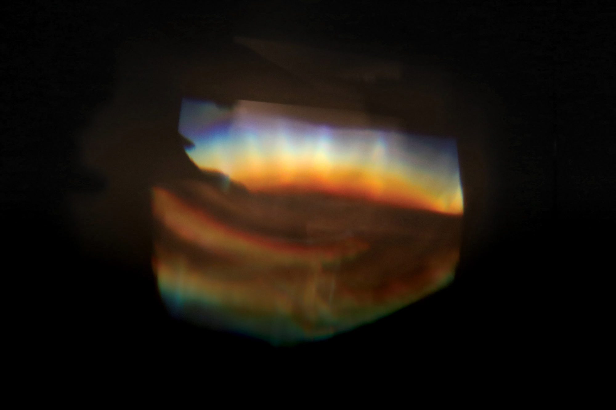 a rainbow of prismatic light  