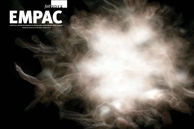 Abstract ball of cream colored light, EMPAC 2012 