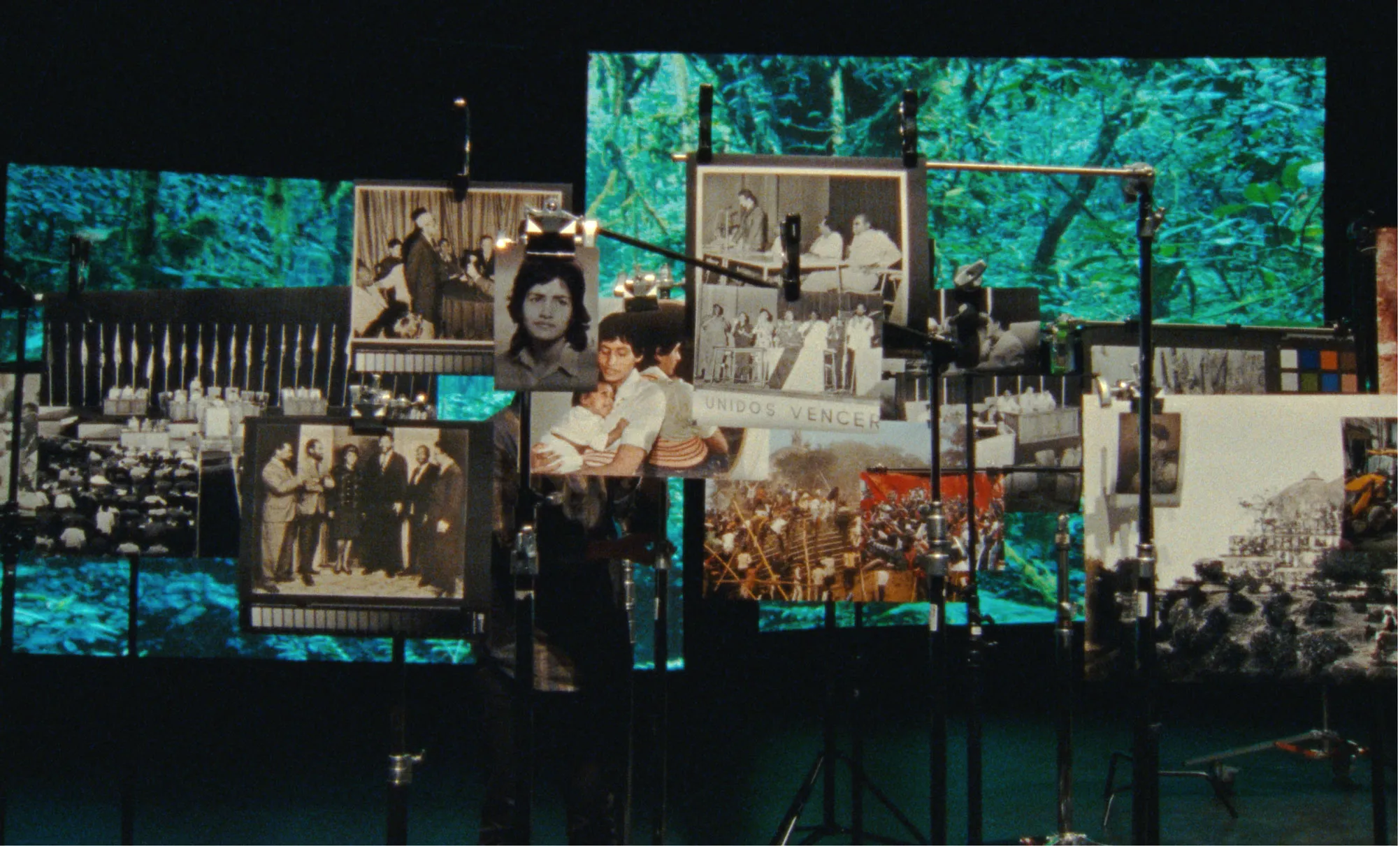 screens on a stage